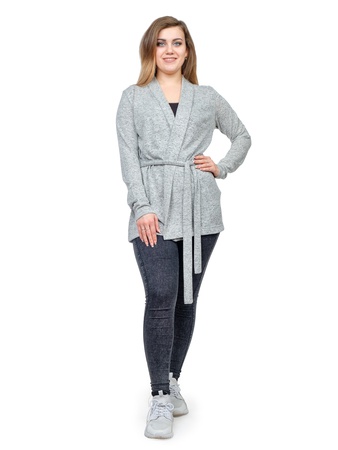 Кардиган серый М-0157СС