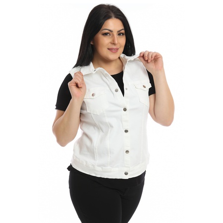 Büyük Beden Kot Yelek