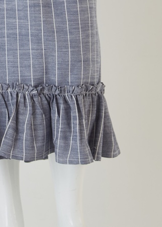 Платье в полоску с длинным рукавом