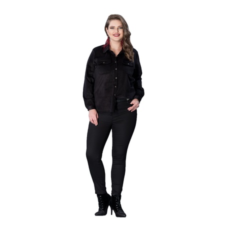 Бархатная рубашка большого размера