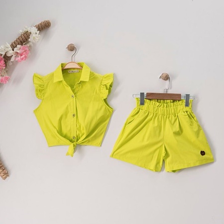 2 Parça Gömlek Takım Şortlu 7-10 Yaş