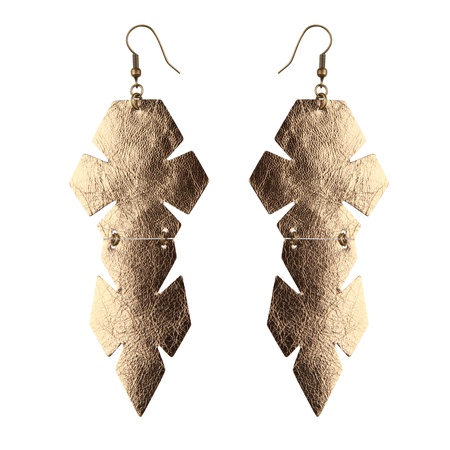 W-107  кожаные серьги