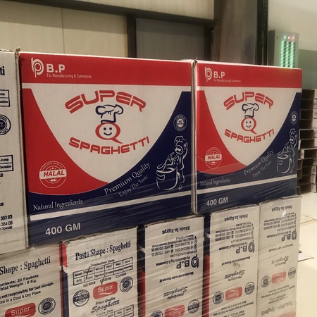 Длинные макароны, 400 г, Макароны спагетти бренда Super Q, Высокое качество