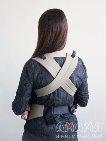 Слинг-рюкзак Легкий, розовые цветы на красном