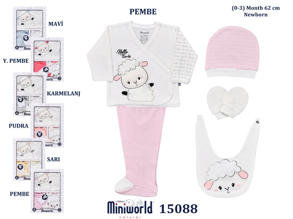 Unisex Kuzulu 5 Parça Zıbın Set