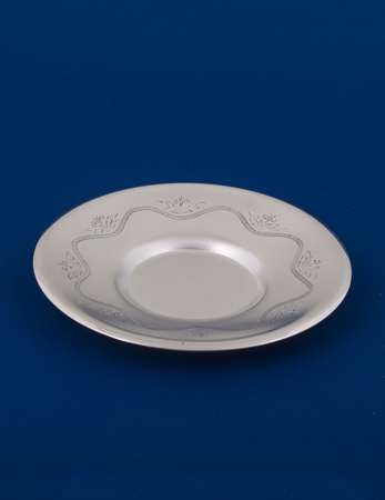 Серебряная чашка с блюдцем №12