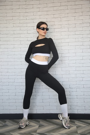 Универсальный лонгслив в рубчик из лапши