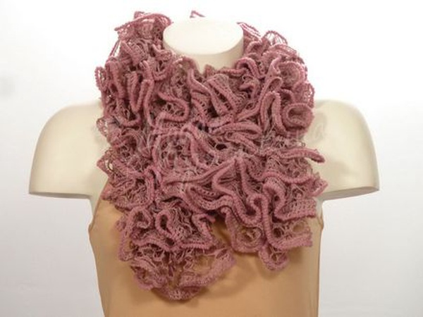 Шарф Из Ленточной Пряжи