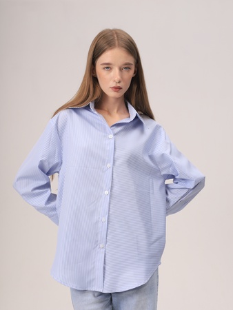 Рубашка трендовая в полоску