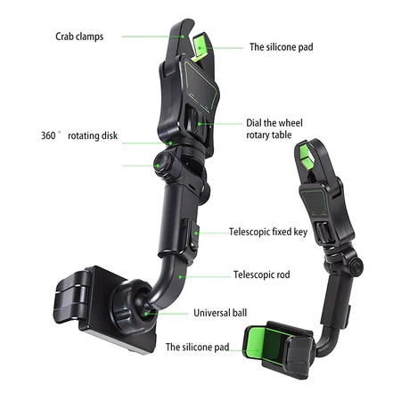 Вращающийся на 360 ° автомобильный держатель для телефона, автомобильные аксессуары, универсальный для телефона, новинка