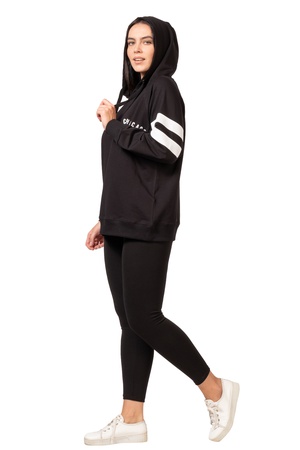 Büyük Beden Baskı Detaylı Sweatshirt