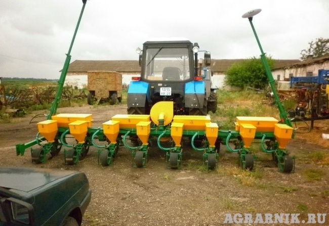 Сеялка пропашная МС-8 вентилятор с туками из нержа