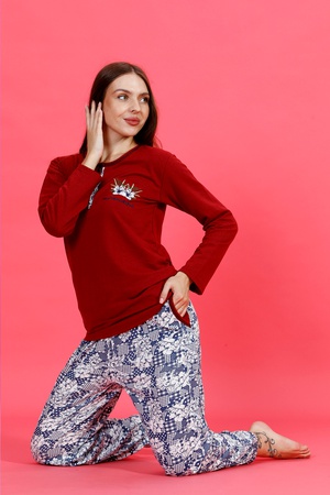 Женский пижамный комплект - Сезонный - Цветной - S-M-L-XL