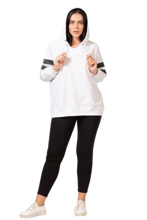 Büyük Beden Baskı Detaylı Sweatshirt