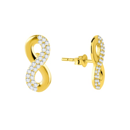 Серьги Even & Pétra с камнями бесконечности из 14-каратного золота