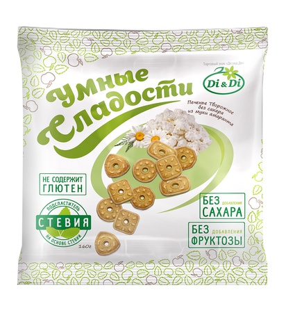 Печенье «Умные сладости» Творожное без сахара 160г