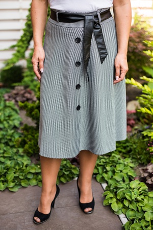 Юбка солнце клеш из трикотажа АРТ 149