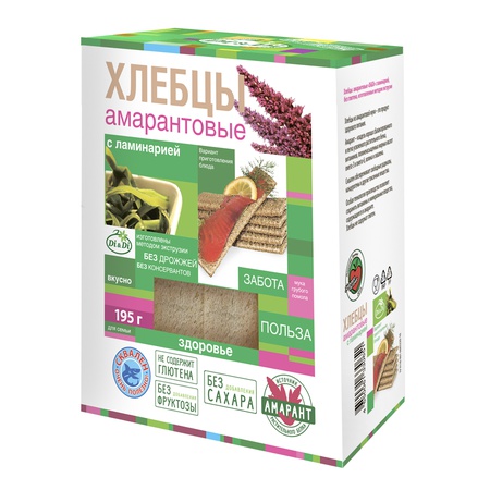 Хлебцы без глютена амарантовые 195г