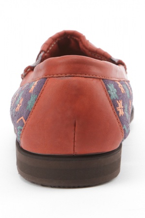 Фиолетовые меховые мокасины fm173