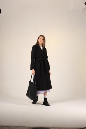 Women's coat, demi-season, with patch pockets # 14