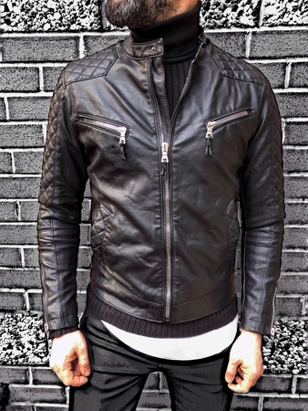 iga модные мужские сезонные пальто из искусственной кожи (стиль Дэвида Бекхэма)