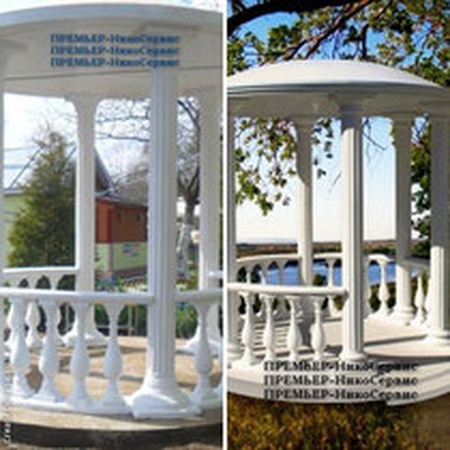 ROTUNDA. GAZEBO. KOLONLAR, YARIM KOLONLAR. BALUSSİNLER.