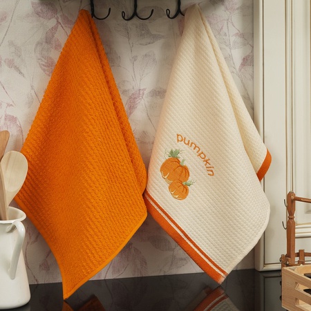 MAXSTYLE набор кухонных полотенец. Вафельное+махровое