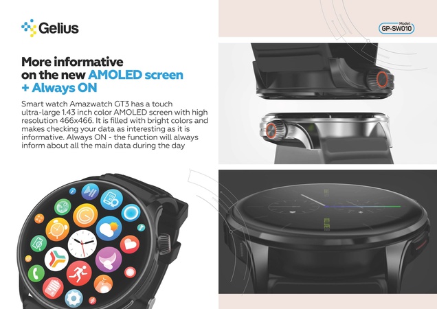 Akıllı Saat Gelius Pro GP-SW010 (Amazwatch GT3)