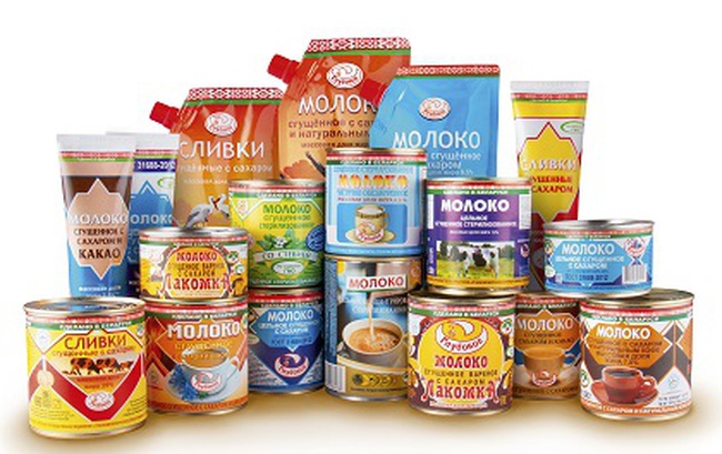 Молоко цельное сгущённое с сахаром (ассортимент)