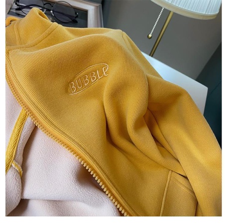 Sıcak sonbahar - kış, polar fırfırlı sweatshirt