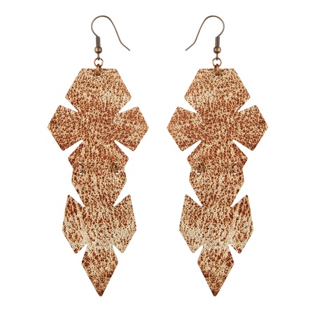 W-107  кожаные серьги