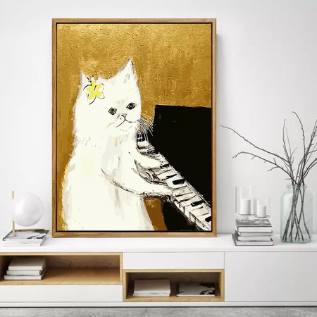 Özelleştirilmiş Toptan Çocuklar Sayılarla Boya DIY Dijital Yağlıboya 20x20 cm Amazon Popüler Karikatür Iç Çerçeve Boyama