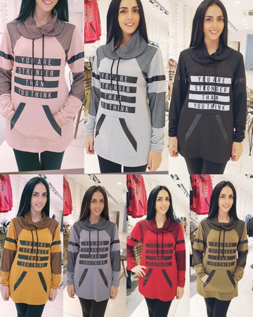 Damen Hoodie Körpergröße: (S, M, L, XL, XXL)