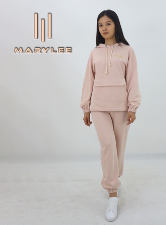 Wholesale knitted hoodies for women with print (click-print)