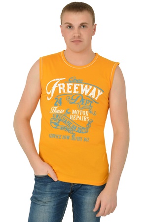 Erkek T-shirt b / r baskı