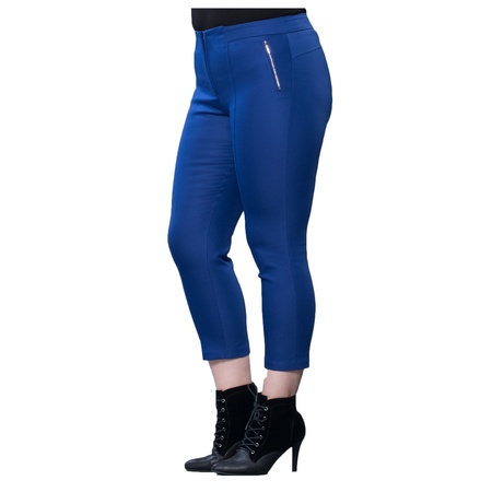 Büyük Beden Yüksek Bel önü dikişli pantolon