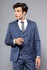 Классический костюм тройка в полоску темно-синего цыета  TK-62120-168-21
