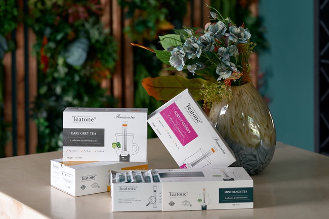 Teatone çay çubukları, fincan başına 1.8 gr çay poşeti, çaydanlık için 4 gr çay poşeti.