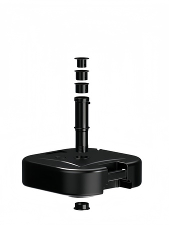 Central Pole Beach Umbrella – 2.7m German Woven Fabric, Rotating Lift – OEM Wholesale