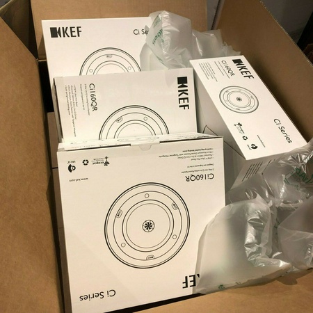 BRAND NEW Set of 4 KEF Ci160QR Round In-Ceiling Speaker Architectural Loudspeaker