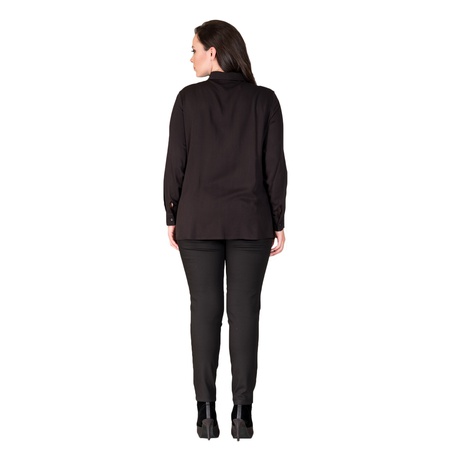 Büyük Beden İnci Detaylı Cotton Gömlek