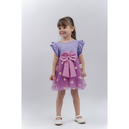 Toptan çiçek tül bebek kızı elbisesi