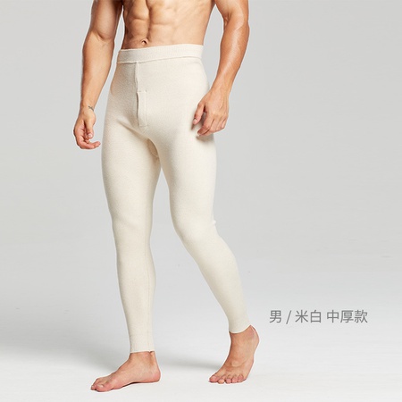 Осенние и зимние новые брюки из овечьей шерсти, мужские шерстяные брюки с двойным утолщением, женские тонкие теплые брюки с высокой талией и флисом