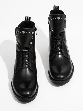 Стильные Женские кожаные ботинки / полуботинки на шнуровке MADE IN EUROPE