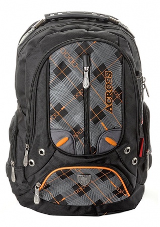 Рюкзак A15-22 Цвет: черный с серой-оранжевой отдел