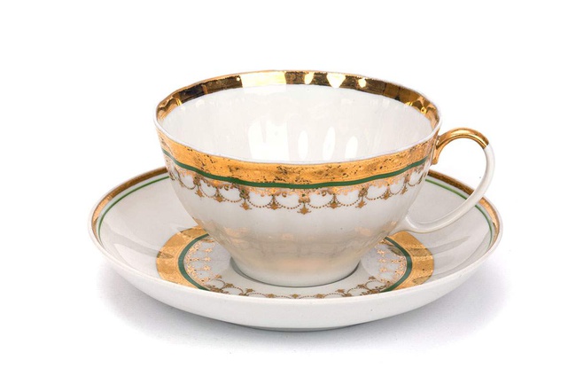 Сервиз чайный 15 предм. Белый лебедь Ожерелье