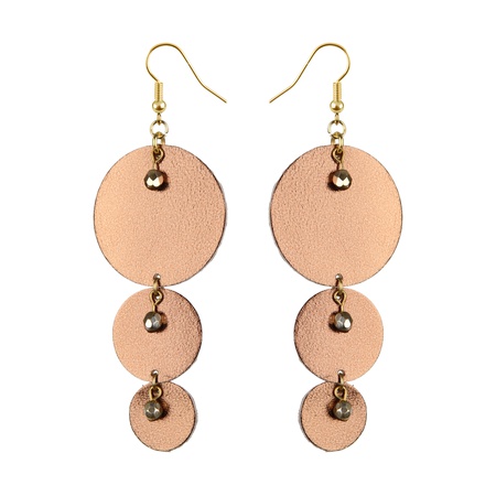 W-127  кожаные серьги