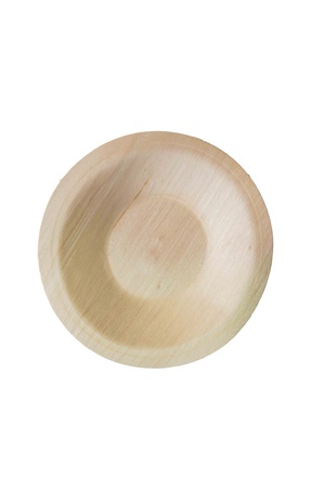 Тарелка круглая 180 мм одноразовая деревянная