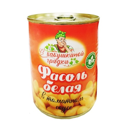White beans in tomato sauce 360 gr. GOST: R 54679-2011