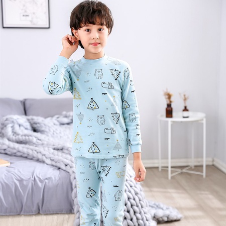 Комплект нижнего белья с надписью из чистого хлопка, новые большие детские пижамы, длинная детская одежда для подростков